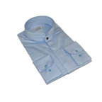 Mens CEREMONIA AVM Turkey Cotton Banded Minister Shirt Angelino-35420 Sky Blue