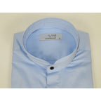Mens CEREMONIA AVM Turkey Cotton Banded Minister Shirt Angelino-35420 Sky Blue