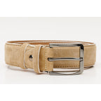The Bari Beige Leather Belt