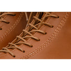 The Moreno Tan Leather Lace-Up Mid Calf Women Boot Final Sale!