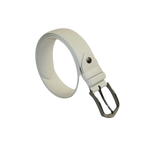 Men's Belt By PICCODER Turkey Genuine Leather Textured 3900 White