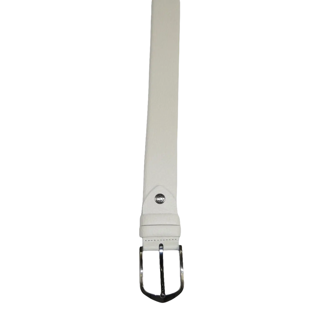 Men's Belt By PICCODER Turkey Genuine Leather Textured 3900 White