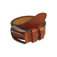 Men's Belt By PICCODER Turkey Genuine Leather Textured 3913 Tan