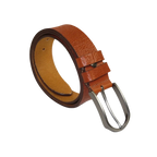 Men's Belt By PICCODER Turkey Genuine Leather Textured 3913 Tan