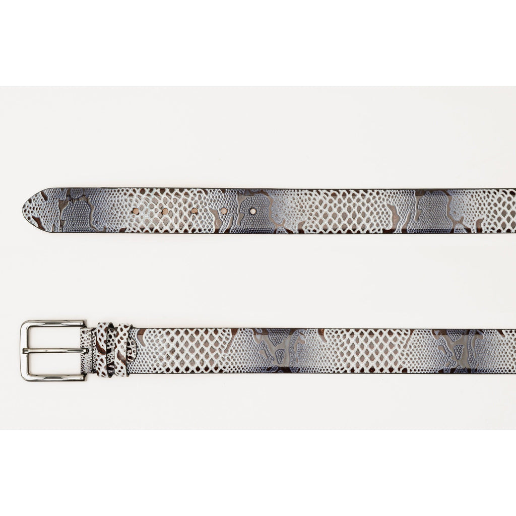 The Milano Black/White Leather Belt Limited Edition