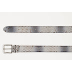 The Milano Black/White Leather Belt Limited Edition