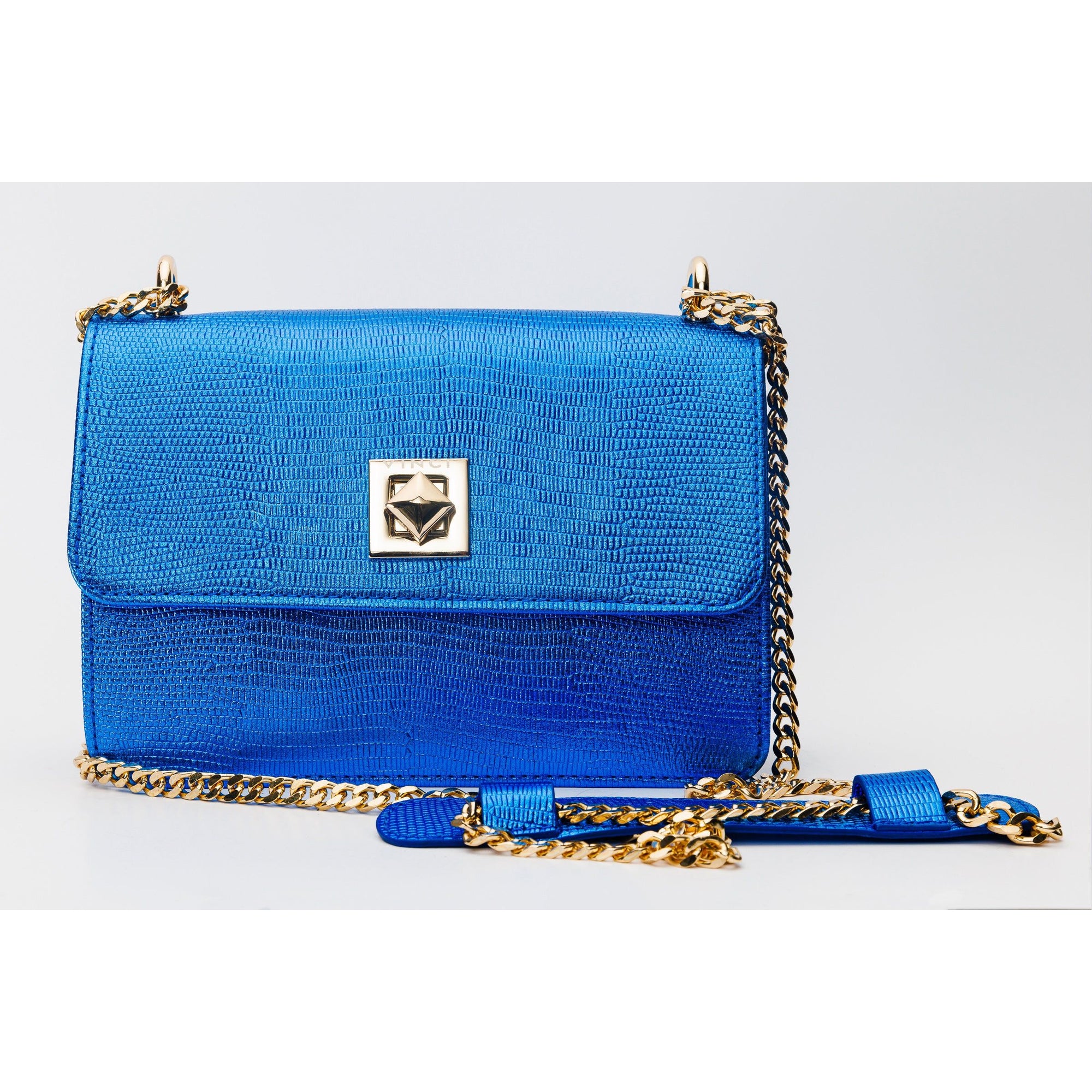 The Maple Sax Blue Leather Handbag