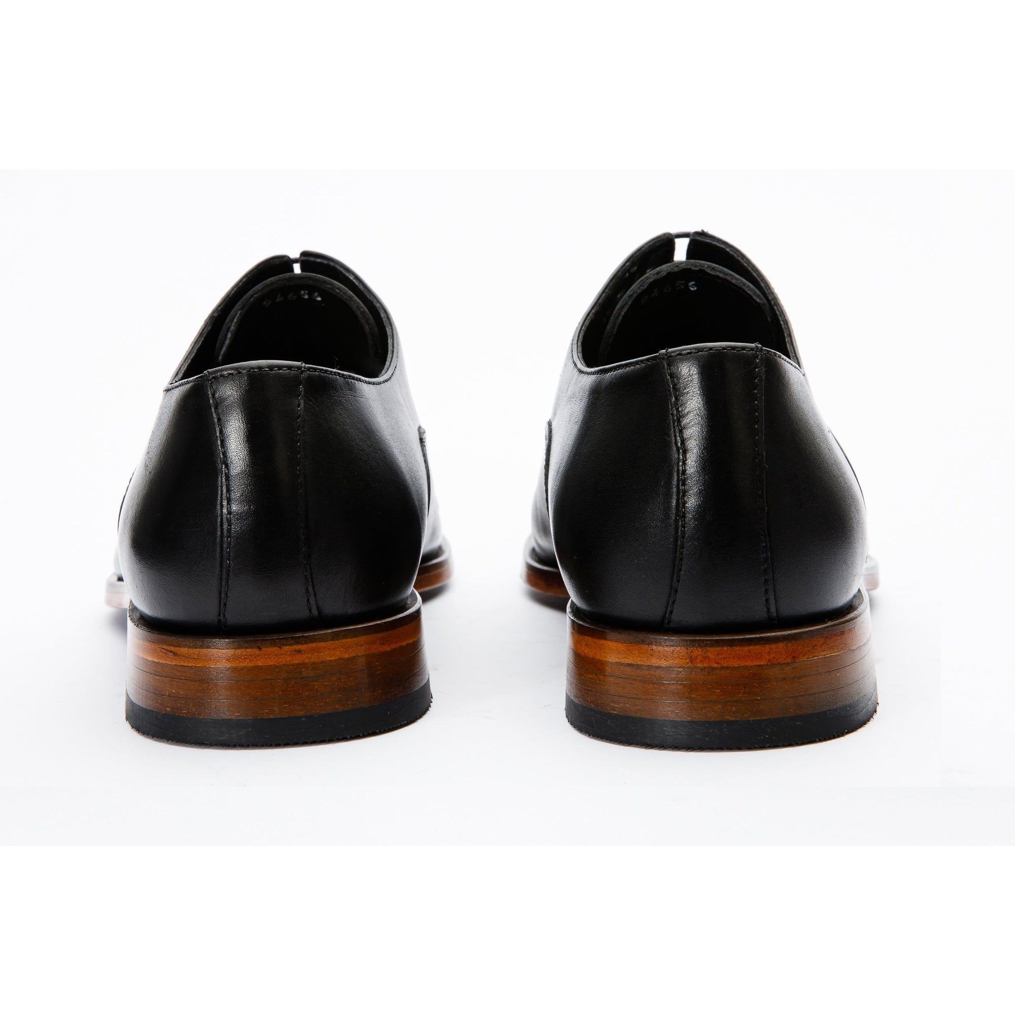 The Gambaha Black Leather Quarter Brogue Cap Toe Oxford Men Shoe