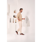 The Caesars Navy & Tan Leather Men Sneaker
