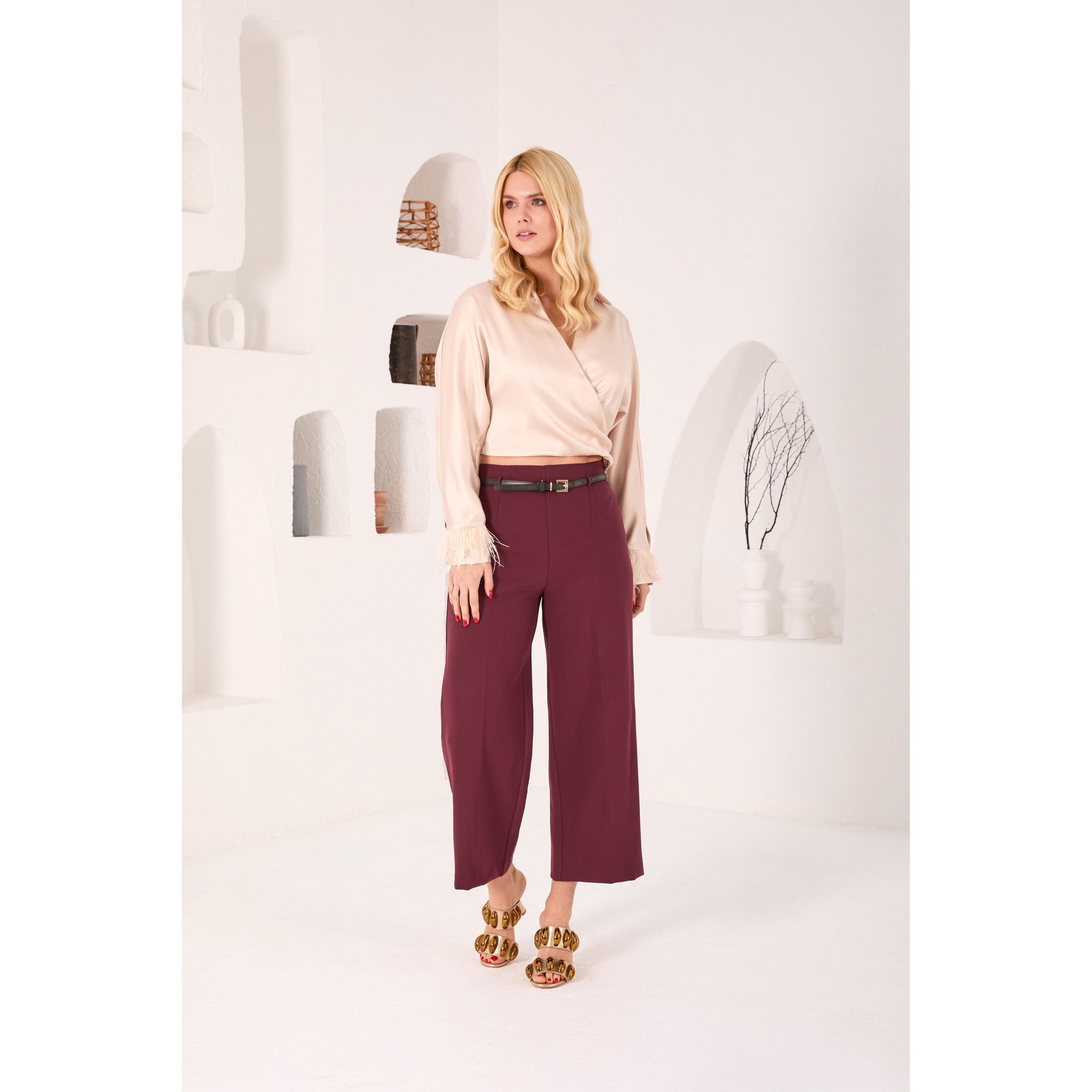 The Eclipse Gold Leather Women Sandal