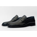 The Marinka Black Leather Shoe Penny Loafer Men  Shoe