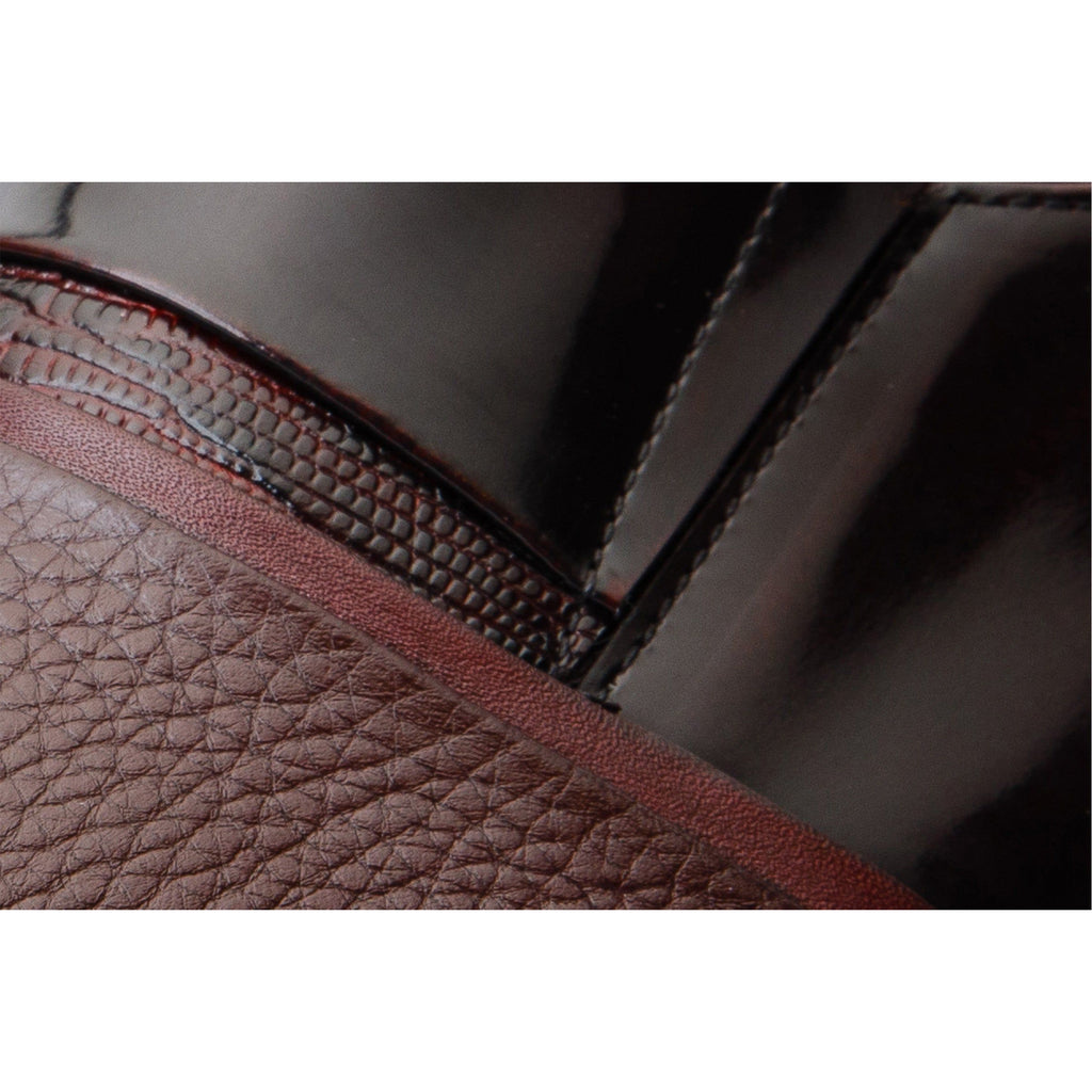The Everest Burgundy & Burneshed Leather Cap Toe Dress Loafer Men Shoe