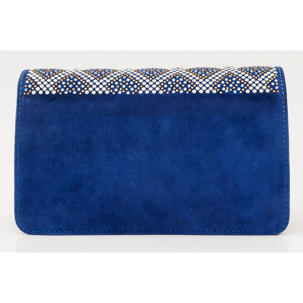 The Nampula Sax Blue Glitter Leather Handbag