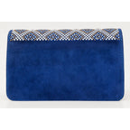 The Nampula Sax Blue Glitter Leather Handbag