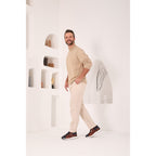 The Caesars Navy & Tan Leather Men Sneaker