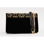 The Bolu Black Glitter Leather Handbag