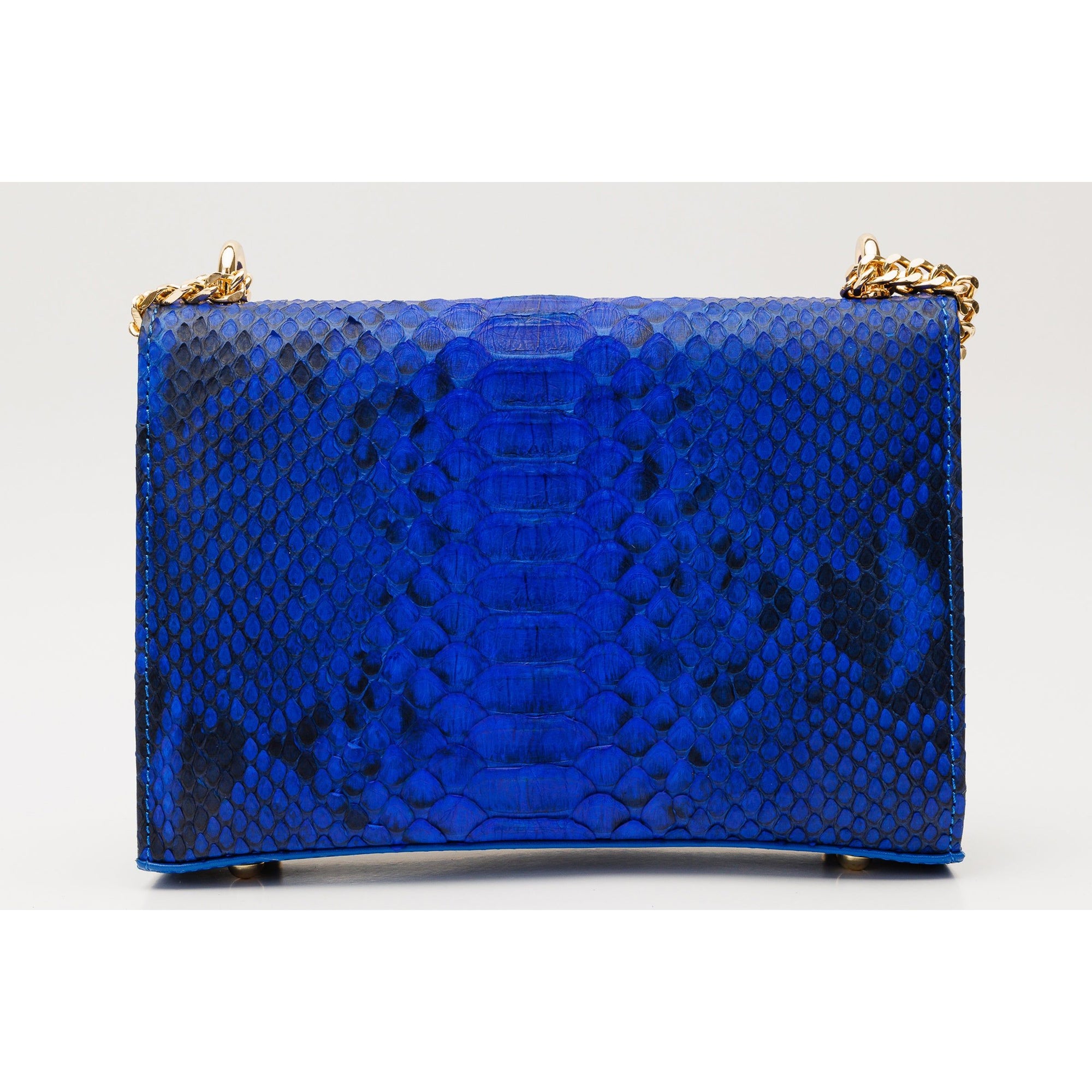 The Toskana Sax Blue Snake Leather Handbag