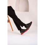 The Marseille Black Leather Men Sneaker