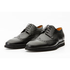 The Molise Black Wingtip Semi Brogue Derby Men  Shoe  Final Sale!