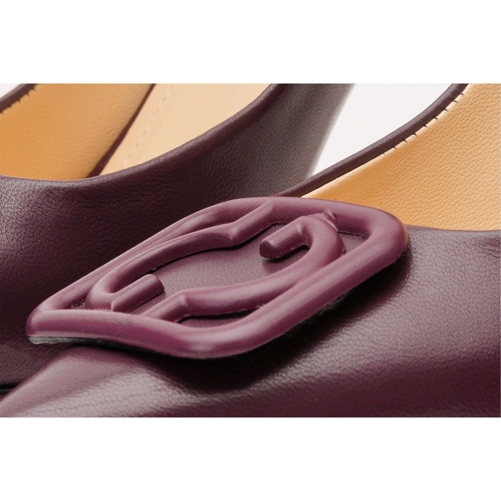 The Maneadero Dark Purple Leather Pump Fuchsia Sole Women Shoe