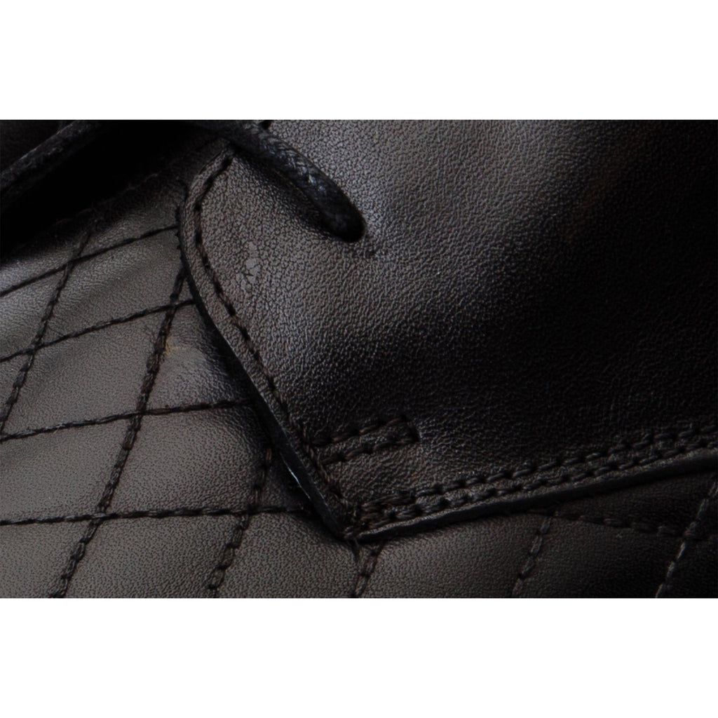 The Zeus Black Leather Lace-Up Men Boot with a Zipper