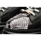 The Venezia Black Leather Women Sneaker