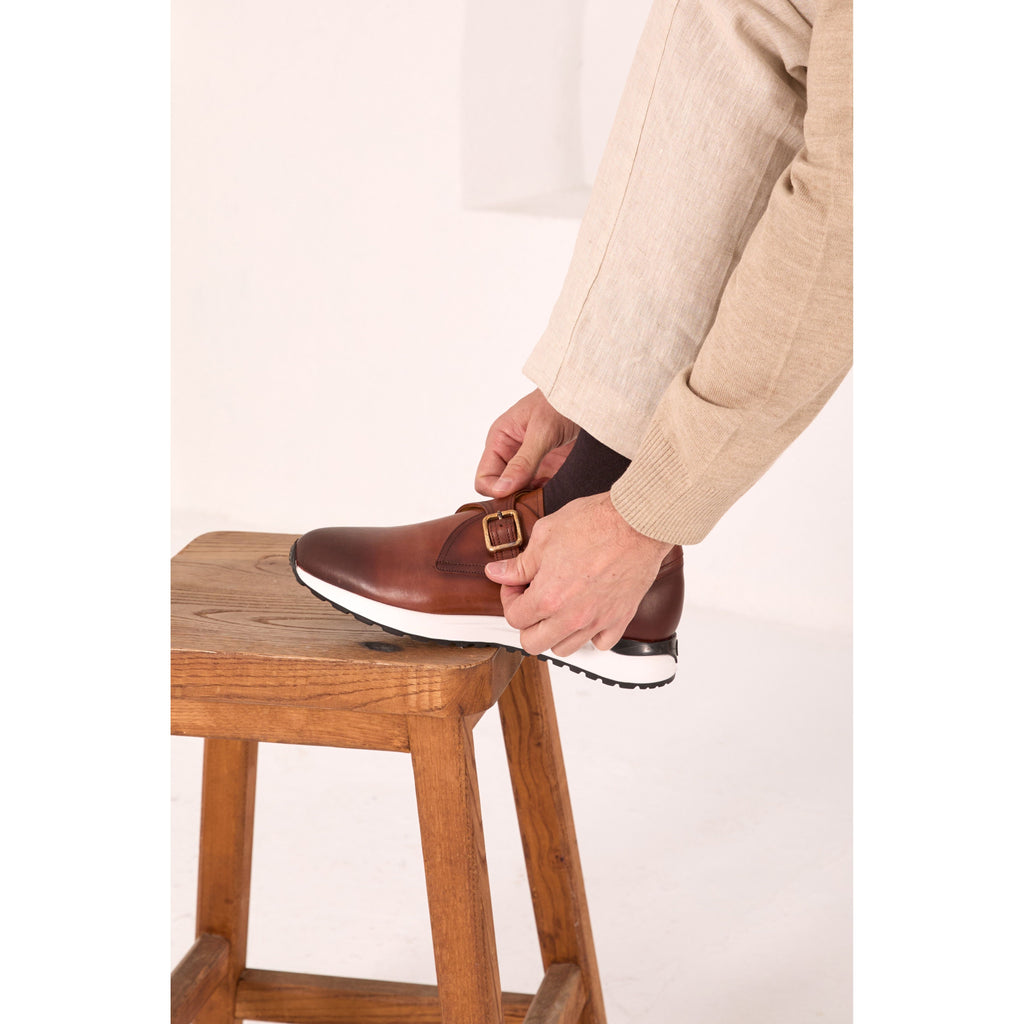 The Torino Tan Leather Men Sneaker