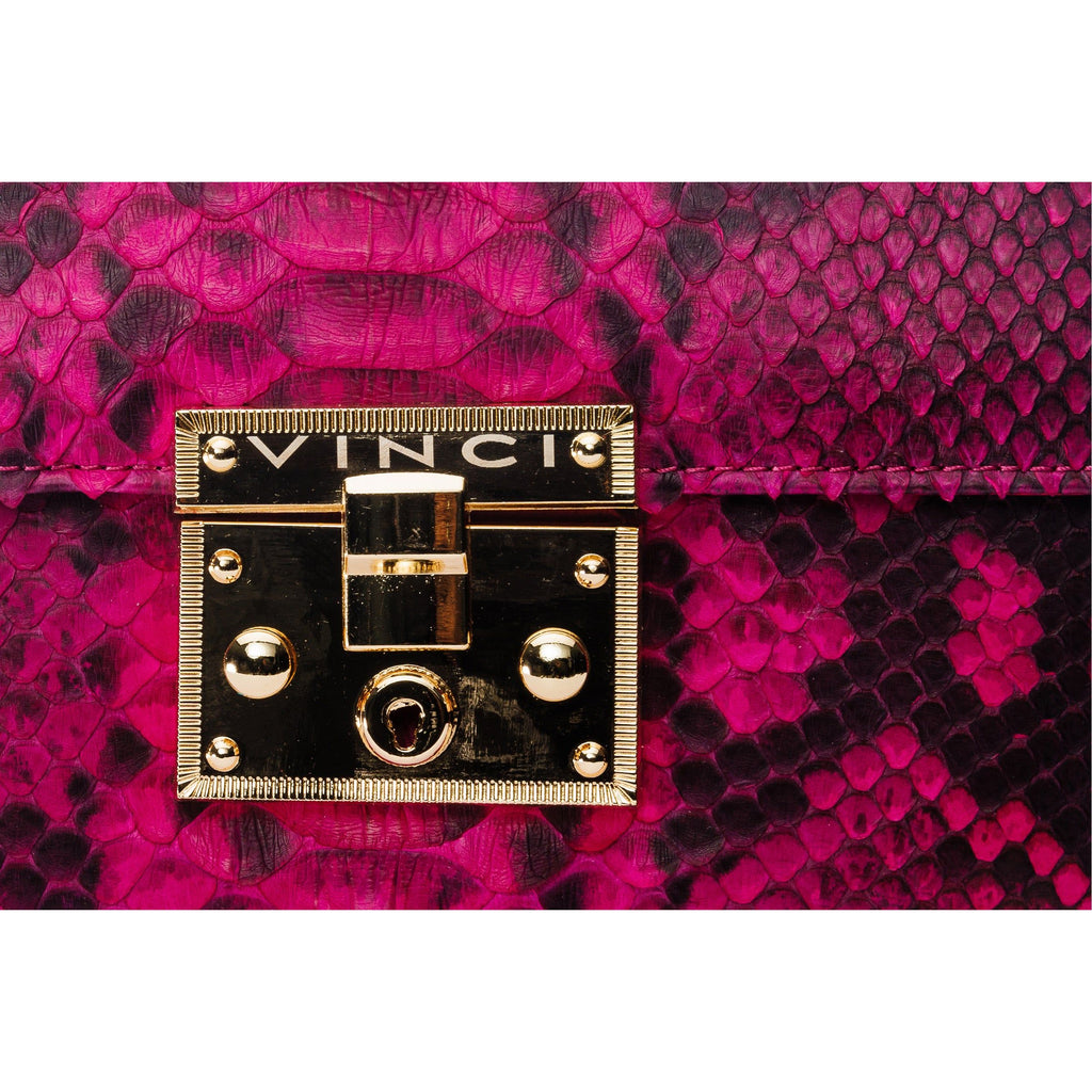 The Queen Fuchsia Leather Handbag