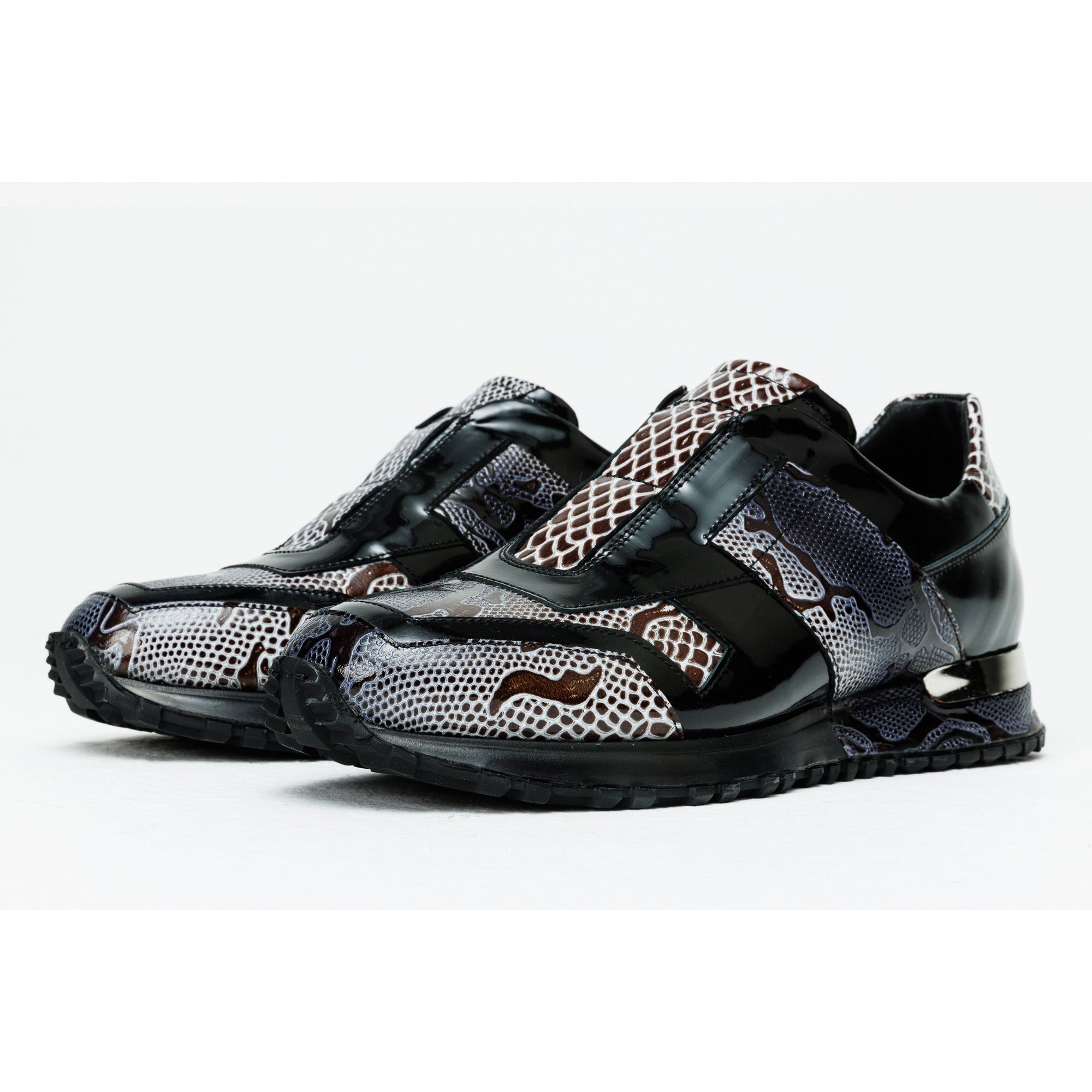 The Milano Snk Black & White Leather Men Sneaker