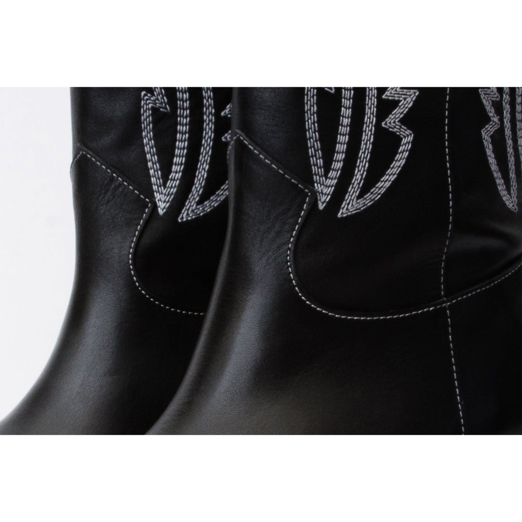 The Togg Black Leather Cowboy Women Boot Final Sale!