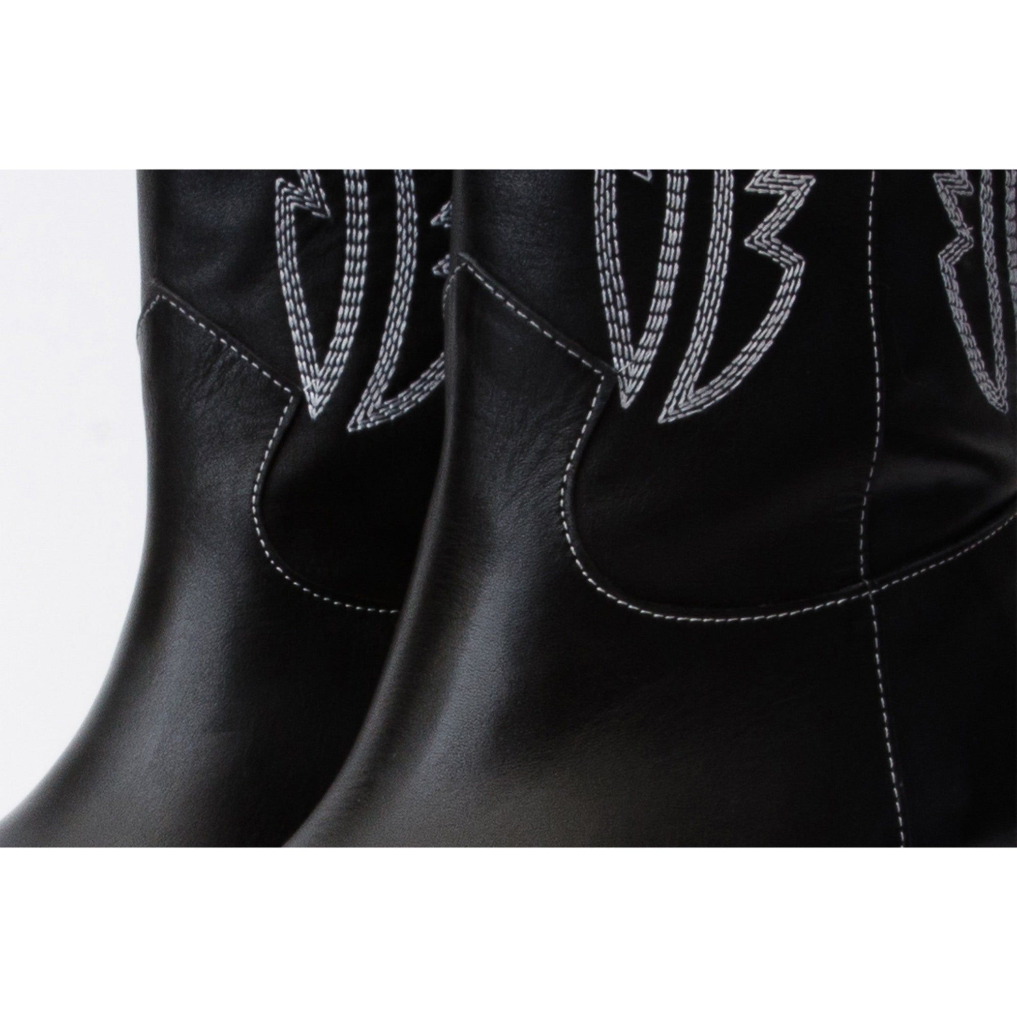 The Togg Black Leather Cowboy Women Boot Final Sale!