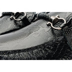 The Bologna Black Leather Bit Drive Loafer Men Shoe