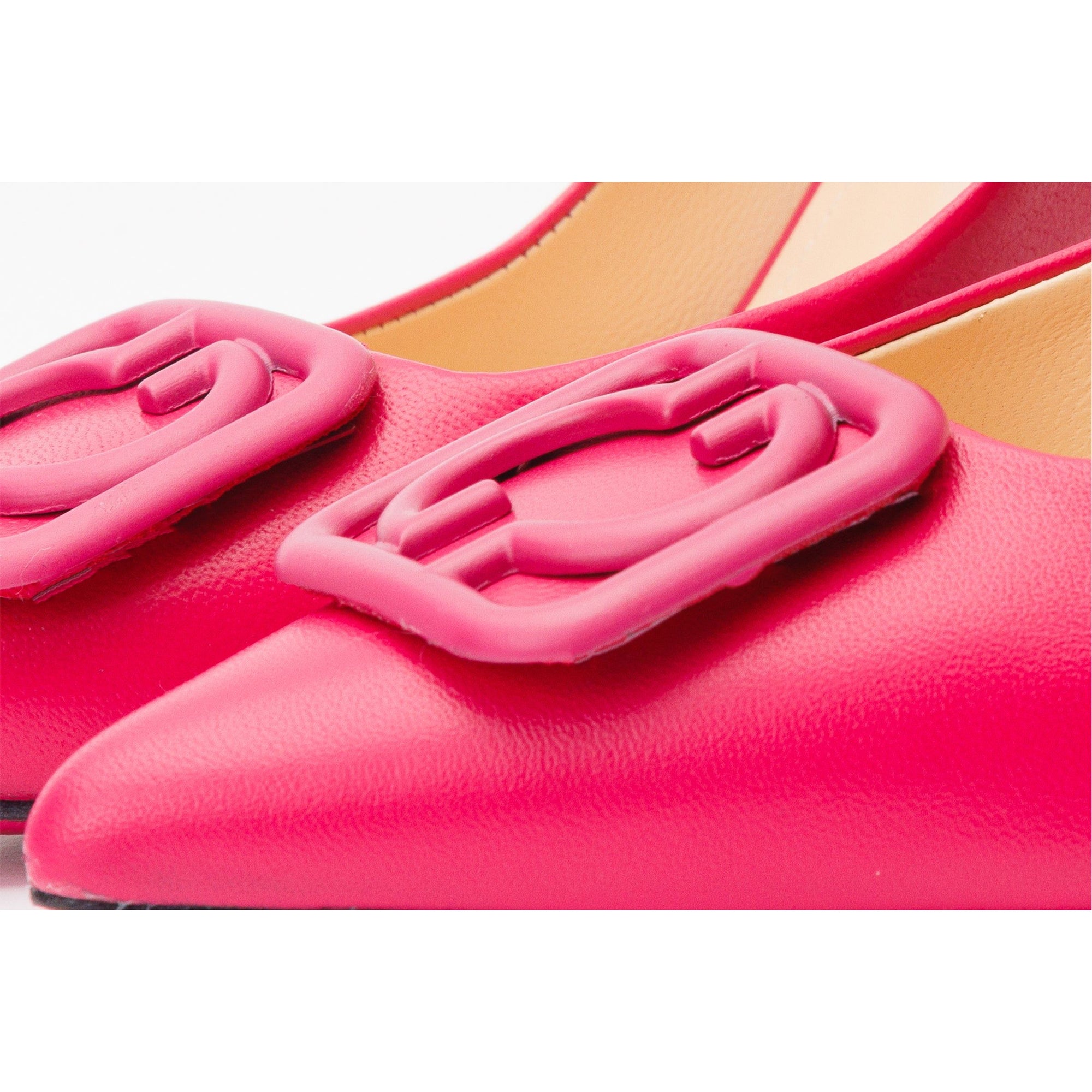 The Maneadero Pink Leather Pump Fuchsia Sole Women Shoe