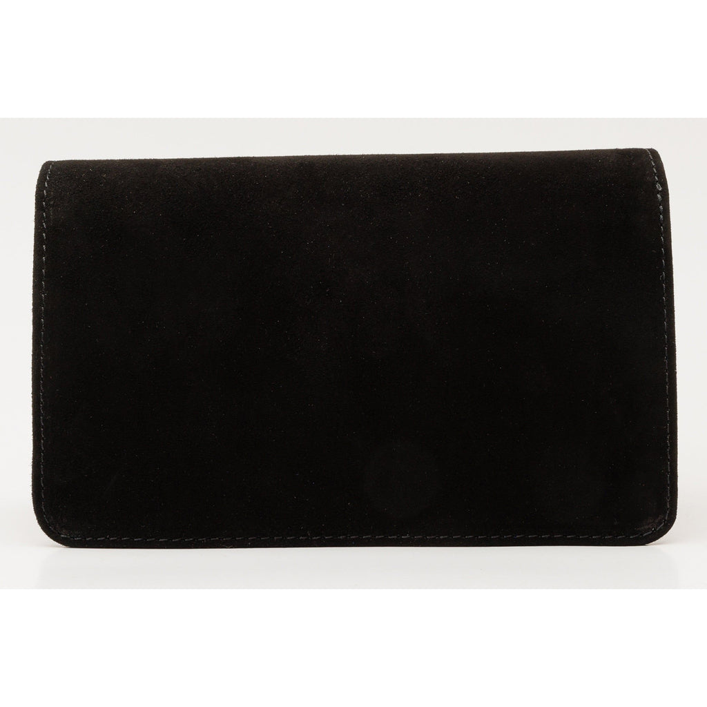 The California Black Suede Leather Handbag