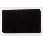 The California Black Suede Leather Handbag
