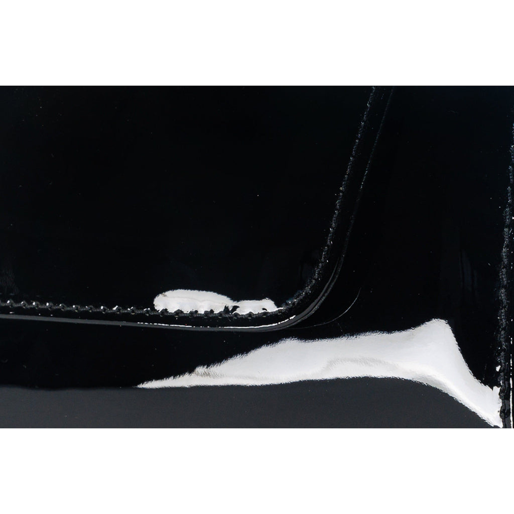 The Ege Black Patent Leather Clutch