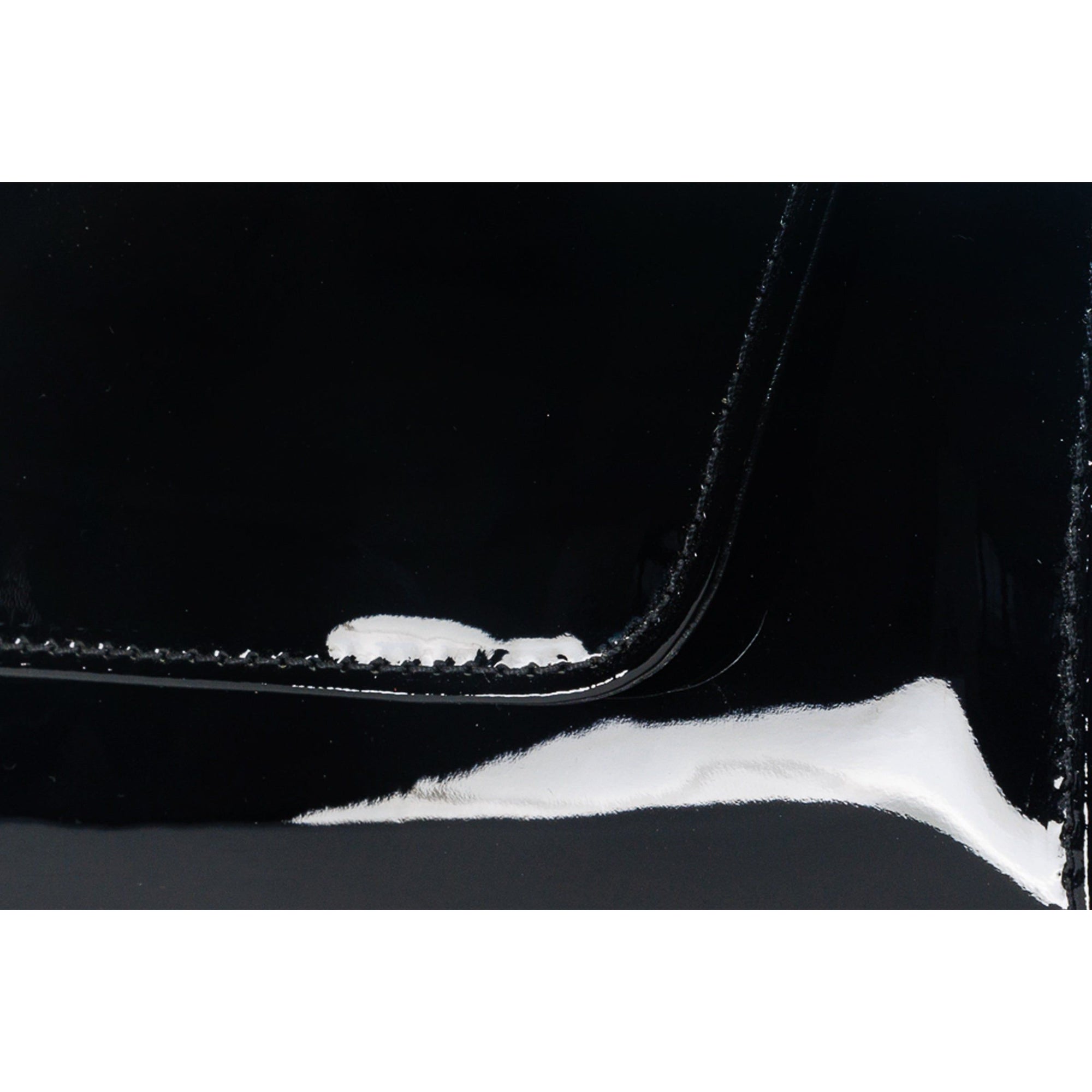 The Ege Black Patent Leather Clutch