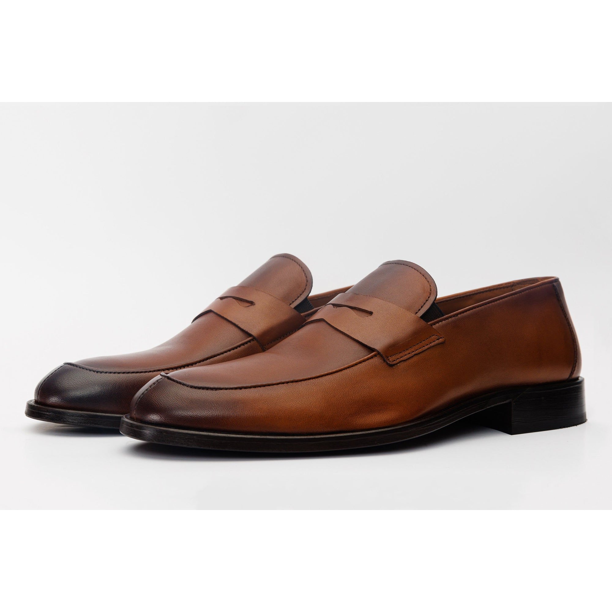 The Marinka Tan Leather Shoe Penny Loafer Men Shoe
