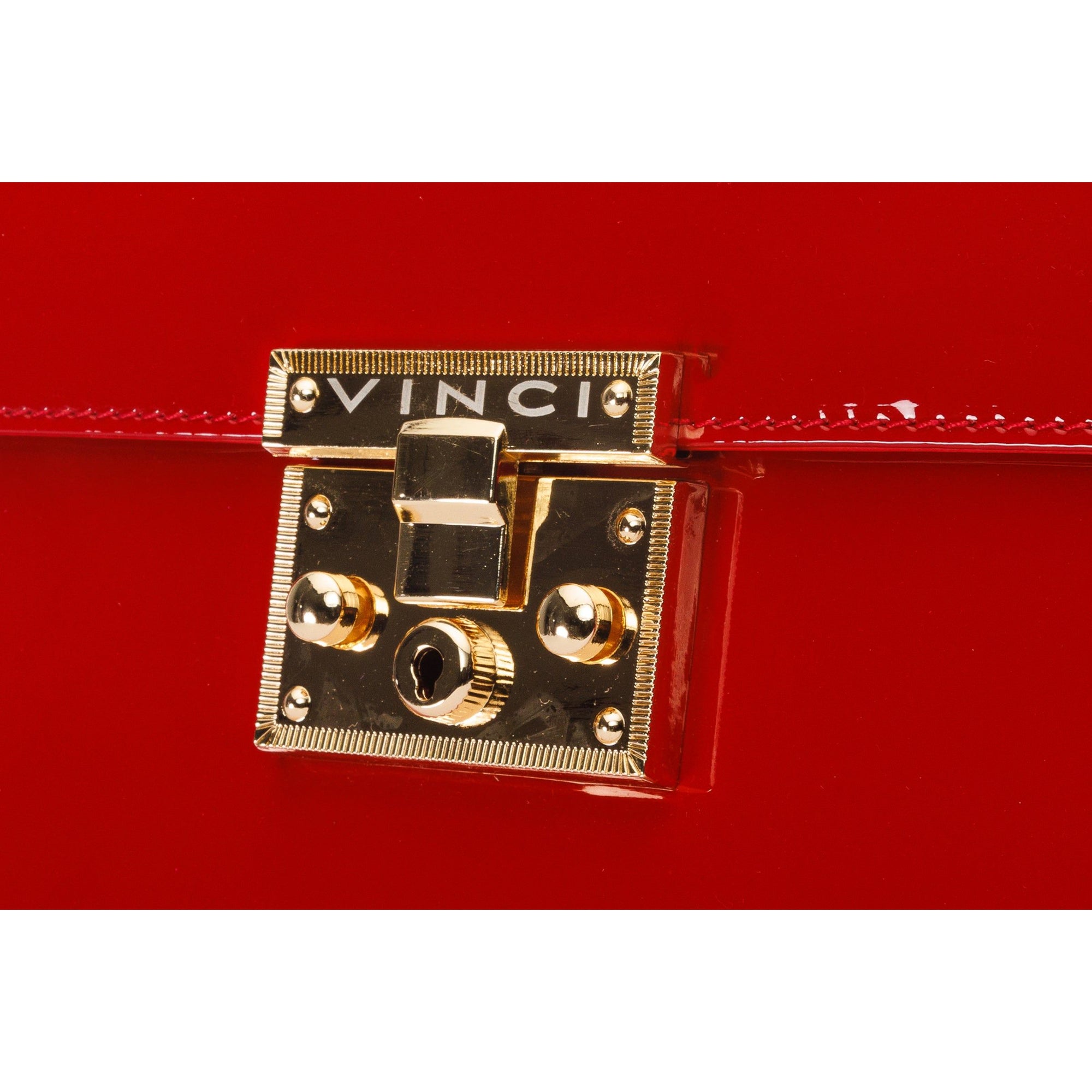 The Ege Red Patent Leather Handbag