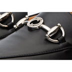 Luanda Black Leather Women Flat Shoe