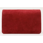 The California Burgundy Suede Leather Handbag