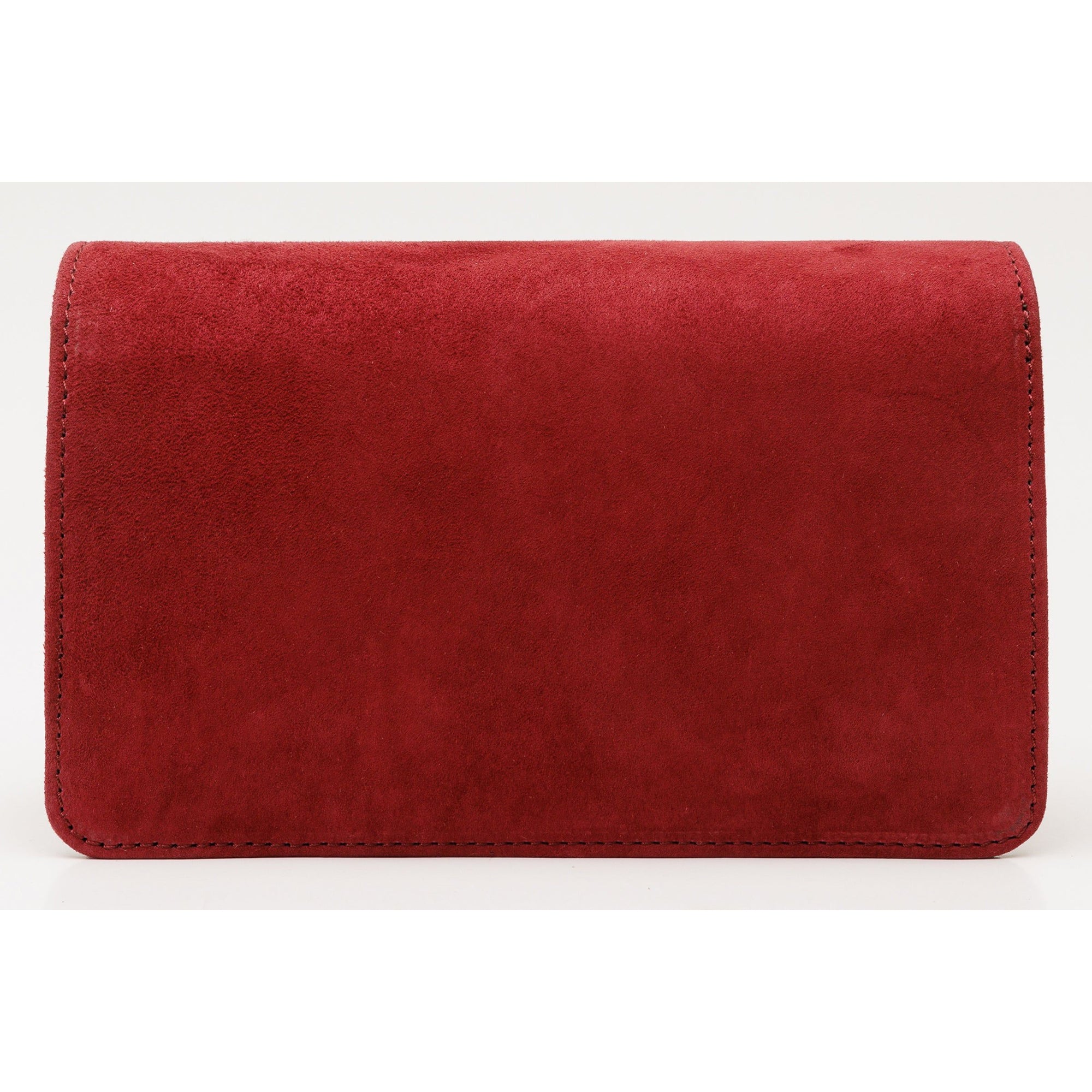 The California Burgundy Suede Leather Handbag