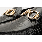 The Pisa Black Leather Bit Drive Loafer Men Shoe