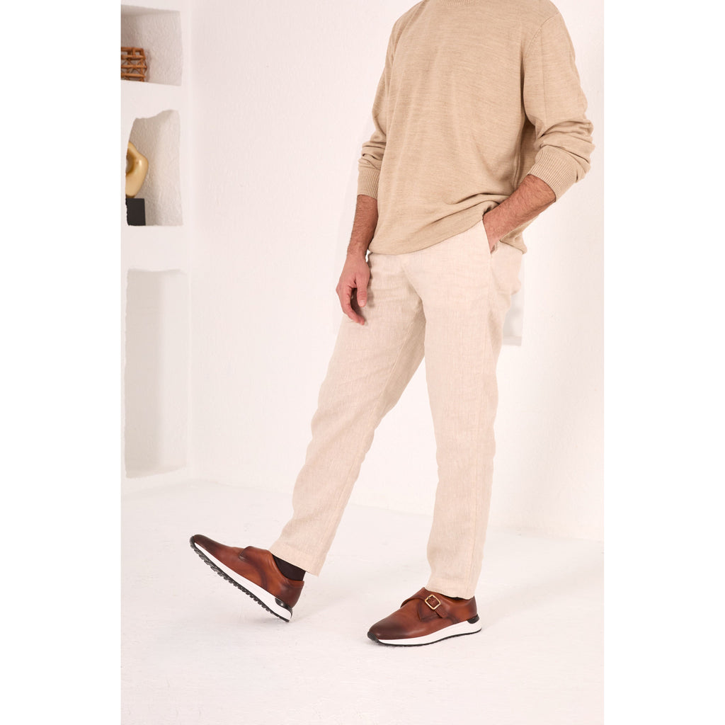 The Torino Tan Leather Men Sneaker