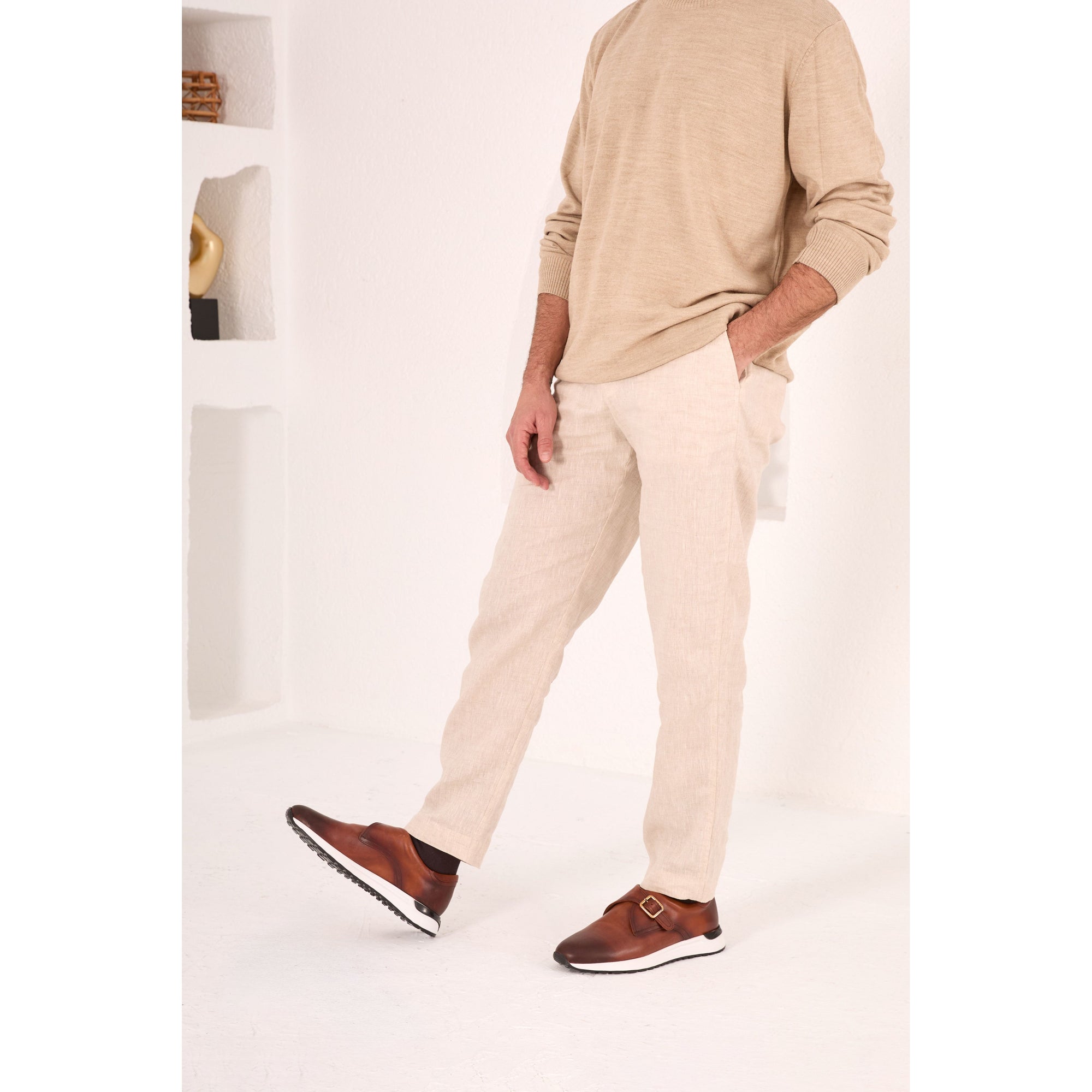 The Torino Tan Leather Men Sneaker