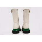 The Yako Cream Leather Mid Calf Women Boot Final Sale!