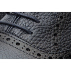 The Draco Handmade Navy Blue Semi Brogue Oxford Men Shoe