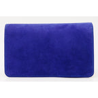 The California Sax Blue Suede Leather Handbag