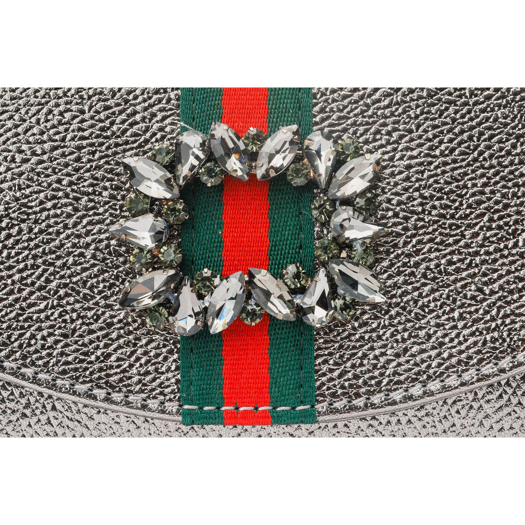The Afega Silver Leather Handbag