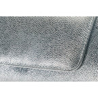 The Ege Silver Leather Clutch